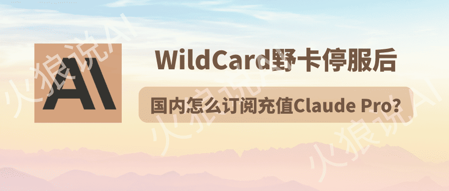 WildCard野卡停止服务后，国内如何订阅充值Claude Pro会员？